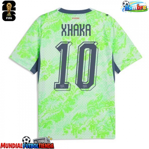 Camiseta Suiza Granit Xhaka #10 Segunda Equipación Replica Mundial 2026 mangas cortas